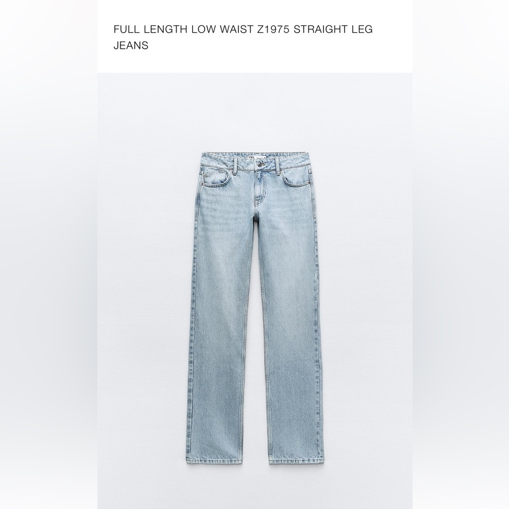 Zara Full length low rise Z1975 jeans